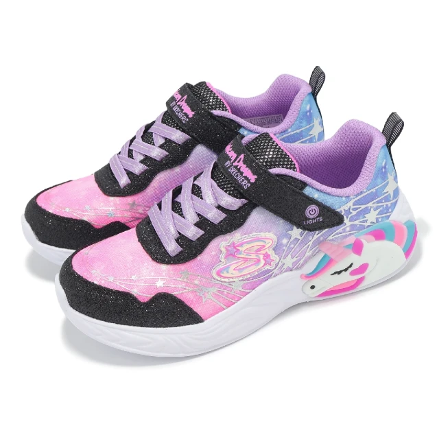 SKECHERS 燈鞋 S Lights-Unicorn Dreams-Wishful Magic 中童 粉 閃燈發光(302299-LBKMT)