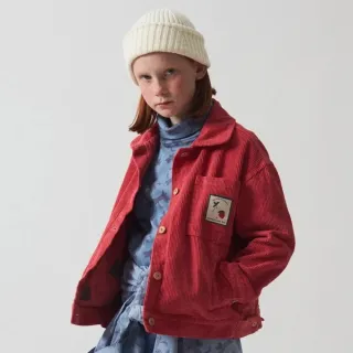 【weekend house kids】有機棉燈芯絨外套(紅色)