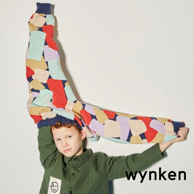 wynken LOGO標誌單色蓬鬆鋪棉連帽外套(2色)折扣推