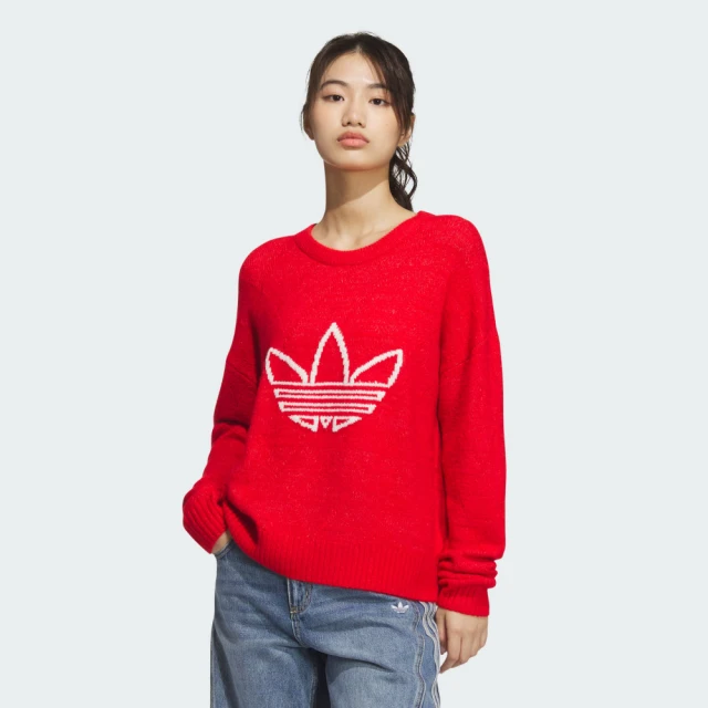 adidas 愛迪達 長袖上衣 女 大學T 亞規 RS W SWEATER 紅 JN0714