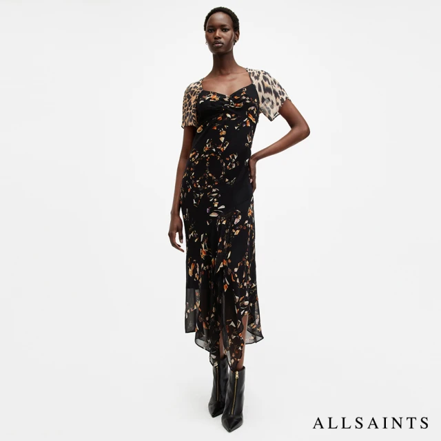 ALLSAINTS LEAH 人造絲花卉印花洋裝 W300DB(常規版型)