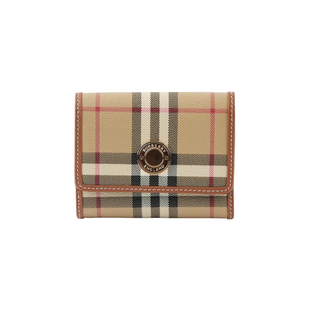 BURBERRY 巴寶莉 8094423 Vintage Check 格紋(釦式3折短夾)