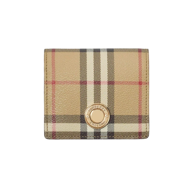 BURBERRY 巴寶莉 8094425 Vintage Check 格紋(釦式短夾)