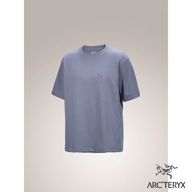 Arcteryx 始祖鳥 男 Kragg Logo 短袖休閒Tee(雲層藍/漸層色)