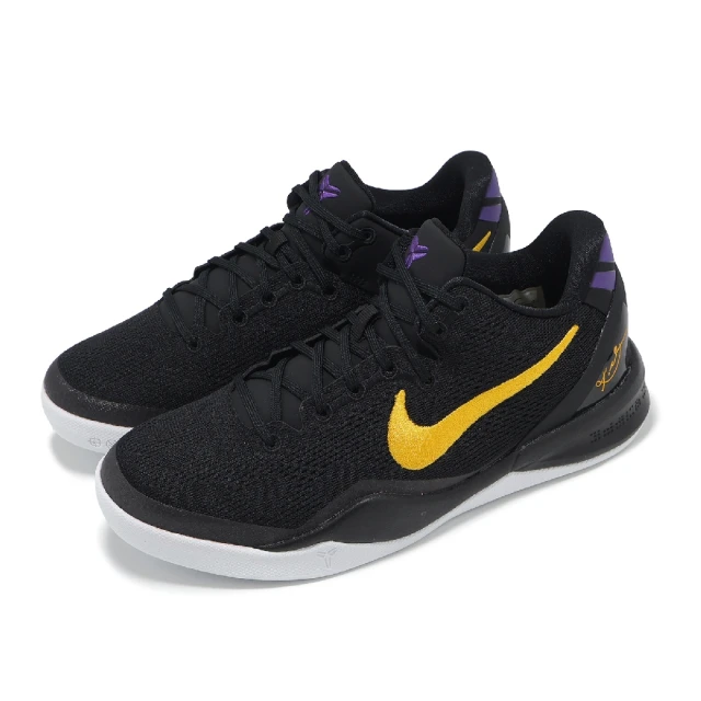 NIKE 耐吉 籃球鞋 Kobe 8 VIII GS 大童 女鞋 Lakers Away 黑 大學金 湖人(FN0266-002)