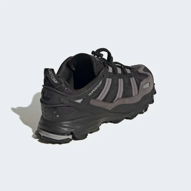 【adidas 愛迪達】Hyperturf 男 休閒鞋 運動 復古 三葉草 反光 耐磨 緩震 包覆 機能 黑 灰(GX2022)