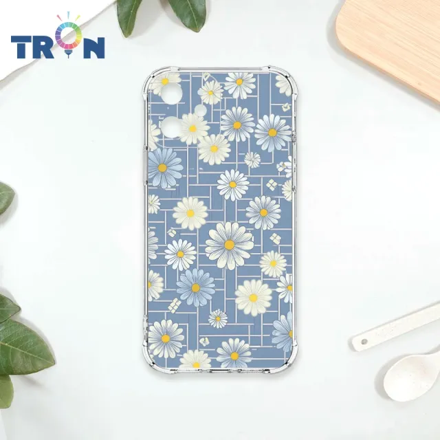 【TRON】Google 系列 日方格小雛菊系列 四角防摔軟殼手機殼(適用 Google Pixel 8A/ 7A/ 6A)