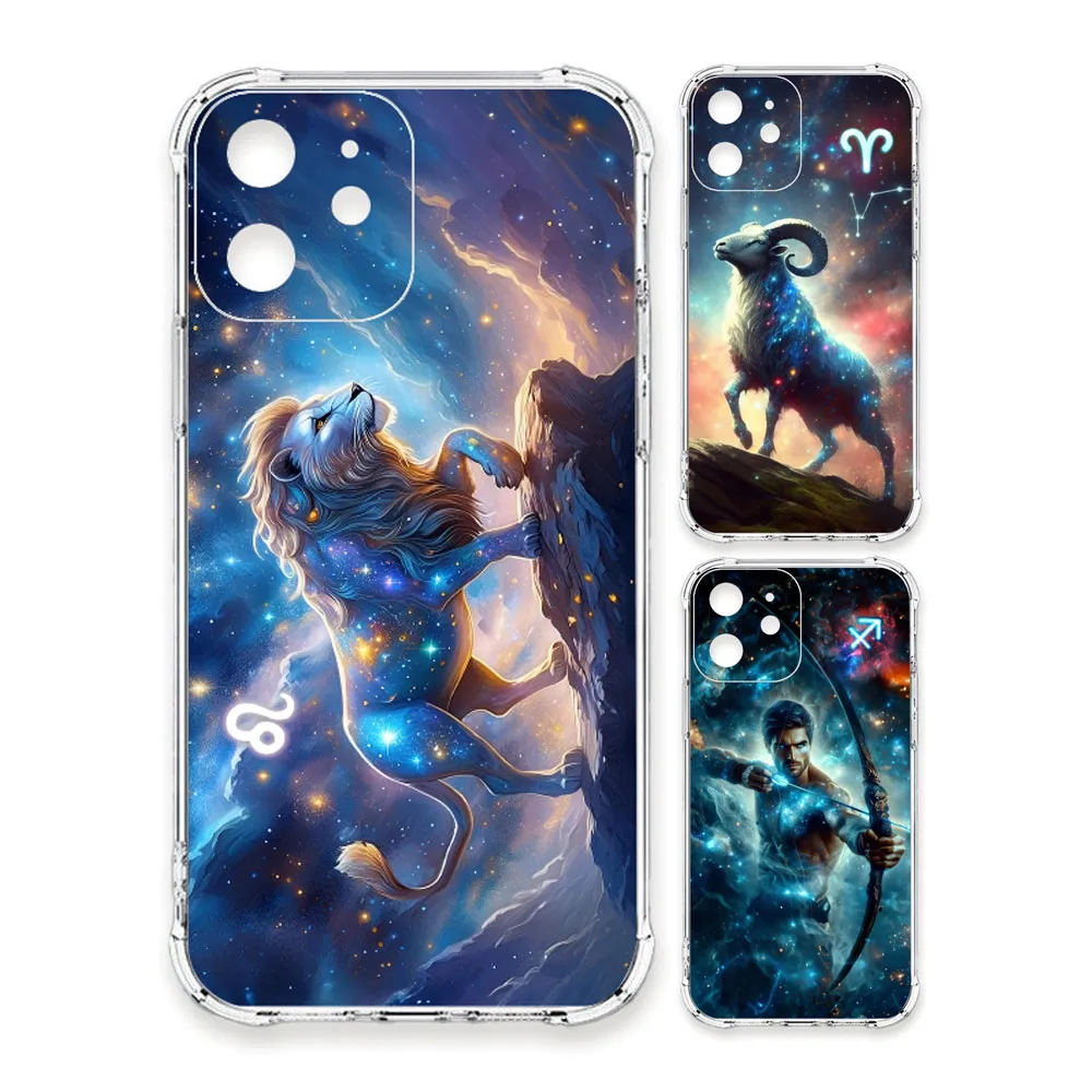【TRON】iPhone系列 星空火象星座 四角防摔軟殼手機殼(i8/ 7/ SE2/ SE3/ X/ XS/ XR/ XS Max/ Plus)