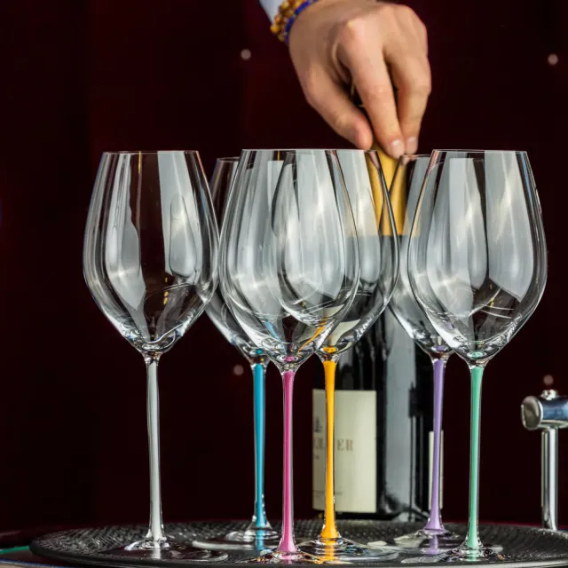 【Riedel】Fatto A Mano 手工彩梗酒杯-多色任選-1入(頂級手工工藝品質/多款任選)