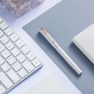【PARKER】派克 威雅XL 月光白玫瑰金夾鋼珠筆(VectorXL)