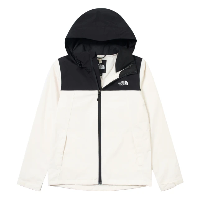 The North Face 北臉 外套 女 運動連帽外套 防潑水 透氣 衝鋒衣 黑白 NF0A8CK6ROU