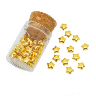 【金瑞利】77購物節 9999純金 黃金實心金豆許願瓶共3顆 綜合賣場(0.80錢±3厘)