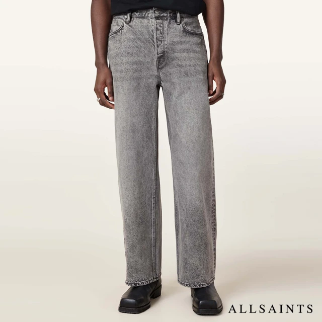 ALLSAINTS LENNY 寬鬆高腰直筒牛仔褲寬褲-灰 M004EC(直筒寬褲版型)