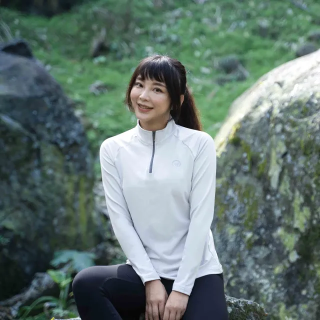 【WOAWOA】登山中層立領衣 拉鏈式透氣登山衣-長袖 男女款(長袖上衣 排汗衫 運動上衣 中層衣 登山)