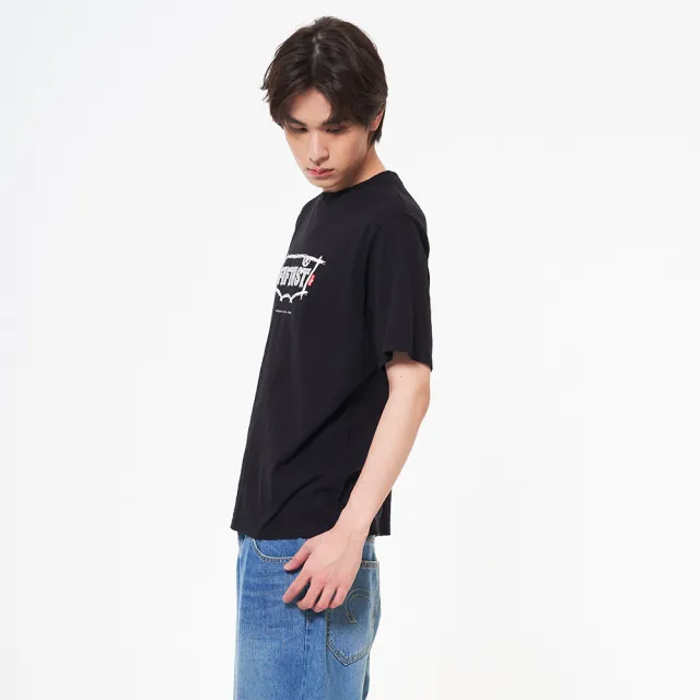 【5th STREET】男裝 短袖 短t 上衣 t恤 TEE 黑色(570960)