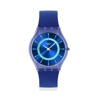 【SWATCH】SKIN超薄系列手錶 JAMMY GRAPE DREAM 湛藍果醬 男錶 女錶 瑞士錶 錶(34mm)