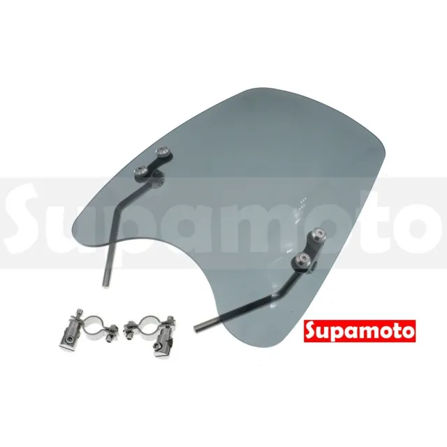 【Supamoto】通用擋風鏡—方形(風鏡/復古/整流罩/檔車/街車/CT125/CB350/機車改裝)