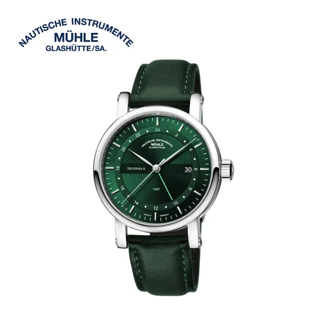 【GLASHUTTE】格拉蘇蒂．莫勒 Teutonia II GMT 經典系列M1-33-96-LB-II  森林綠機械手錶(機械錶 男錶)