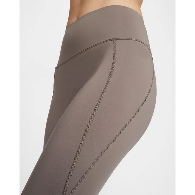 【NIKE 耐吉】緊身長褲 瑜珈褲 緊身褲 運動褲 女款 AS W NK DF UNVRSA HR 7/8 TGHT 棕色(HQ6814233)