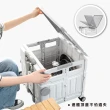 【ONE HOUSE】平拉式4輪萬向折疊收納車 買菜車 購物車 平拉推車(75L巨型折疊手推車-特大 1入)