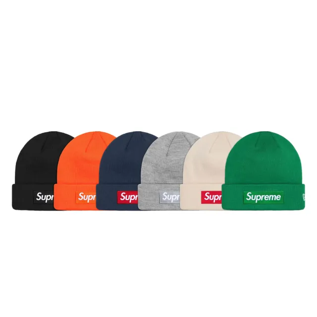 SUPREME】Supreme x New Era Box Logo Beanie 毛帽黑/藍/綠/灰/橘/米