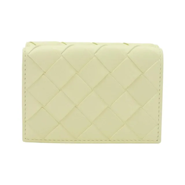 【BOTTEGA VENETA 寶緹嘉】Intrecciato Tiny Tri-Fold Zip 三折 經典編織 羊皮 短夾 皮夾 冰淇淋色 666944