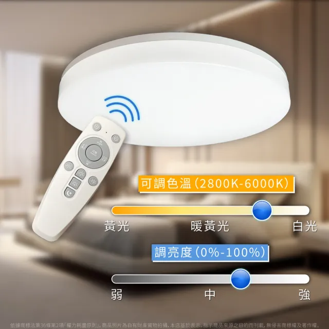 【Everlight 億光】10入 LED 星晴 30W 遙控調光調色 吸頂燈 天花板燈(3-4坪) 全電壓