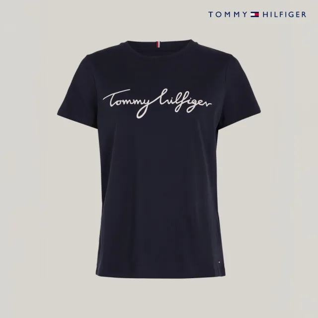 【TOMMY HILFIGER】官方旗艦館 傳統標誌 T 恤_藍色