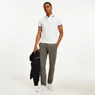 【Tommy Hilfiger】官方旗艦館 CORE 修身版有機棉 POLO 衫_白色