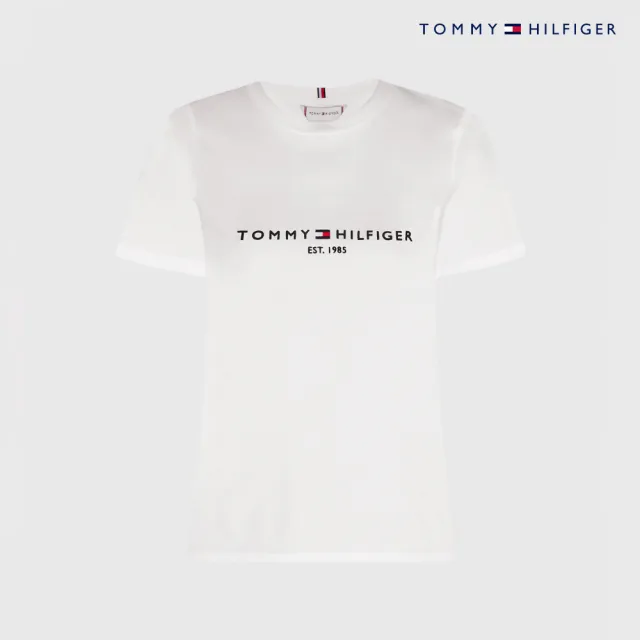【TOMMY HILFIGER】官方旗艦館 有機棉標誌 T 恤_白色