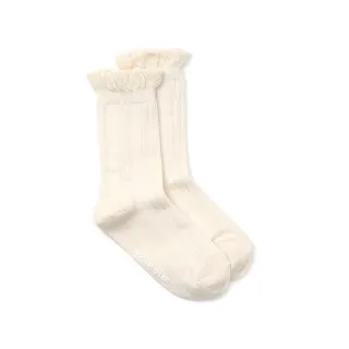 【bonte bien】花苞邊羅紋中筒襪(2色)