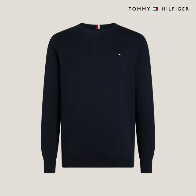 【TOMMY HILFIGER】官方旗艦館 Amherst 圓領毛衣_藍色