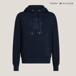 【TOMMY HILFIGER】官方旗艦館 Monogram縫飾帽T_藍色