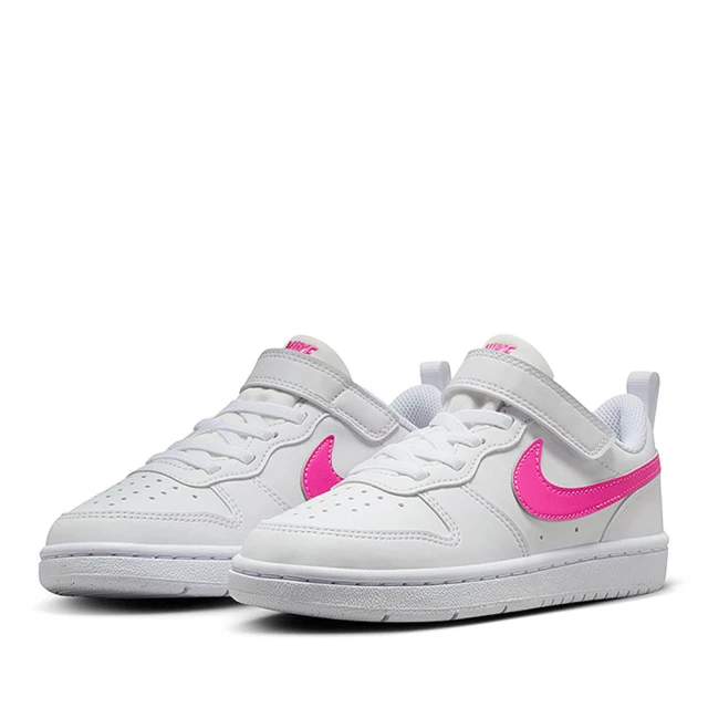 NIKE 耐吉NIKE 耐吉 運動鞋 童鞋 中童 兒童 魔鬼氈 COURT BOROUGH LOW RECRAFT PS 白粉 DV5457-113