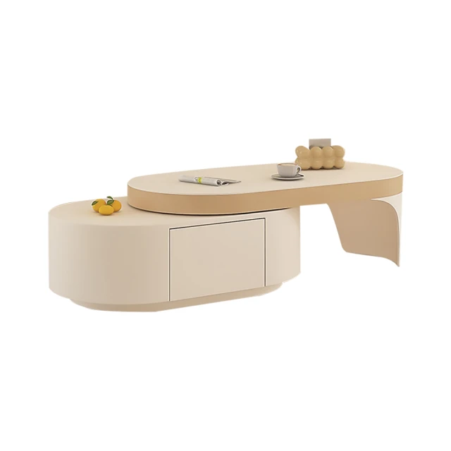 耐家旗艦店 升級雙立柱岩板茶几-80cm+60cm(250m