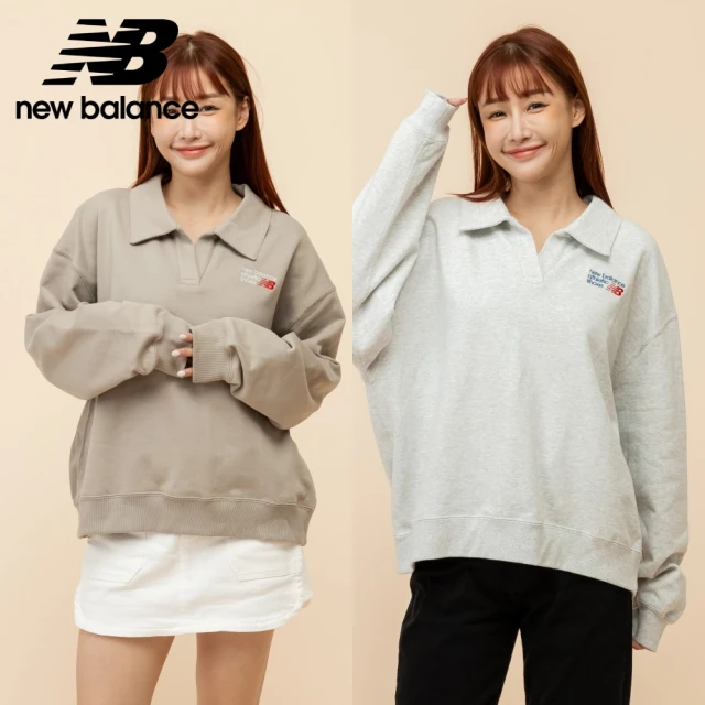 NEW BALANCE NB 半開襟長袖上衣_女性_淺灰/褐色_WT51513ADS_WT51513AHH(美版 版型偏大)