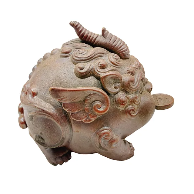 【藏古祥館】柴燒咬金獸 淺色(柴燒)