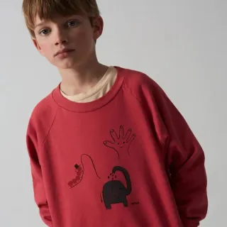 【weekend house kids】Elephant有機棉大學T(紅色)