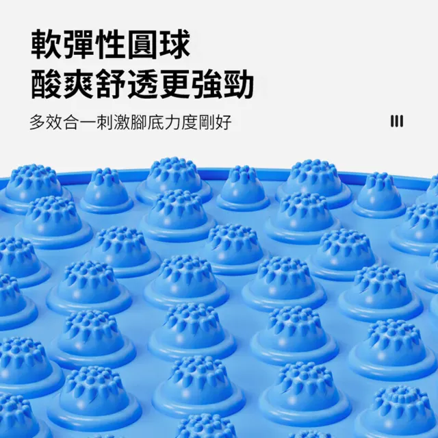 【ANTIAN】大+小組合 親子指壓板磁石超慢跑 原地跑步足底按摩墊 圓形足療按摩腳墊 55cm+38cm