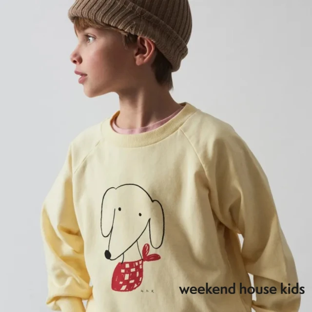 weekend house kids Dog有機棉大學T(黃 weekend house kids Dog有機棉大學T(黃色)