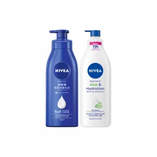 【NIVEA 妮維雅】密集深層修護乳液400ml/清新蘆薈乳液400ml(保濕潤膚身體乳、國民乳液)