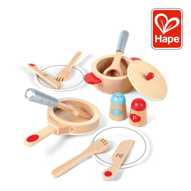 【Hape】北歐風美食家廚具(益智成長/家家酒玩具/木製玩具/木頭玩具)