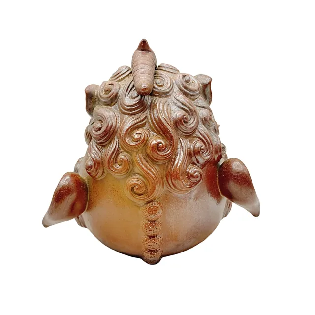 【藏古祥館】財燒財寶拖金獨角獸擺飾(柴燒)
