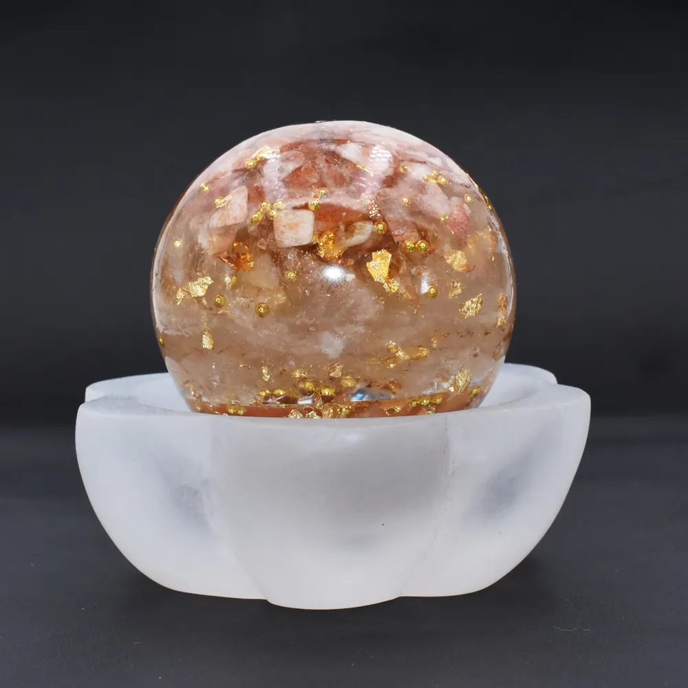 【鑫運來】◎奧剛能量水晶球擺件(附透石膏底座)
