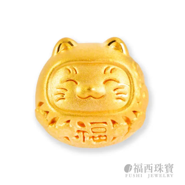 【福西珠寶】黃金串珠 金色招財貓串珠 路路通黃金串珠 (金重0.31錢正負0.03錢)
