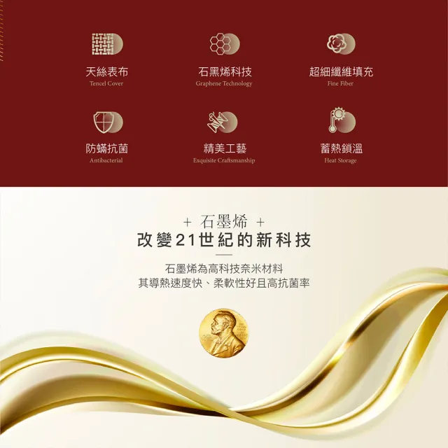 【ISHUR 伊舒爾】石墨烯天絲保暖被 台灣製 雙人2.5kg(加碼贈防潮棉被袋/棉被/被子/冬被)