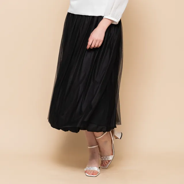 【perng yuh 芃諭名品】漫柔光采 雪紡 網紗 圓裙(2025 SS Collection|4A春夏新品上市)
