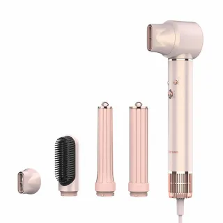 【TATUNG 大同】5合1造型吹風機-櫻花粉(THD-M1324SK)