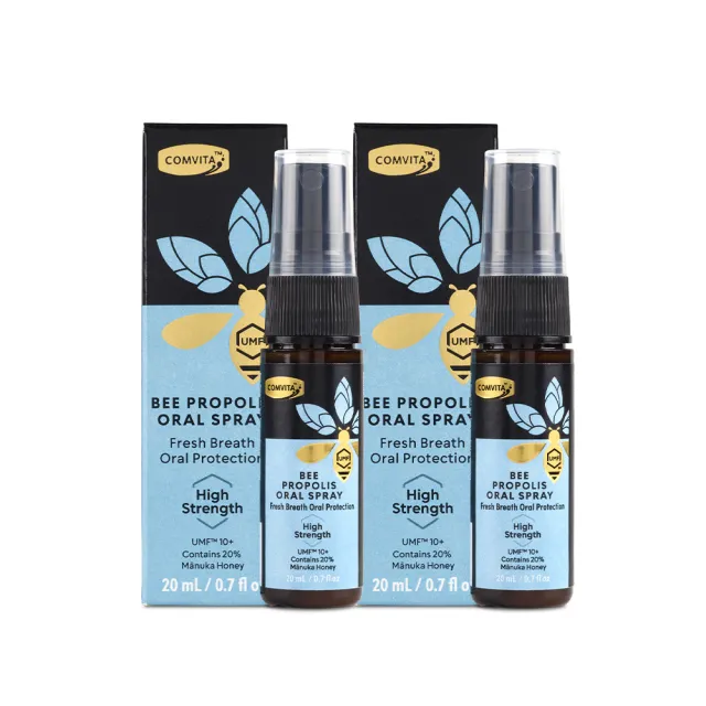 【紐西蘭Comvita】麥蘆卡蜂蜜UMF10+/蜂膠噴液(加強型2入組)