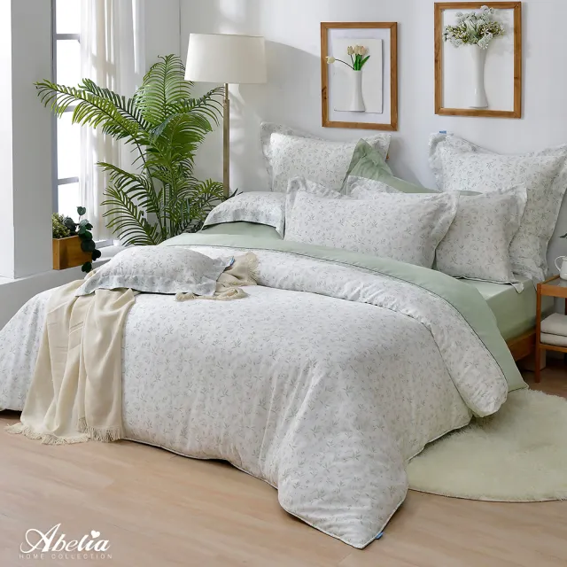 【Great Living 格蕾寢飾】Abelia 100%天絲木漿兩用被床包四件組-雙人150x186cm(600織 多款)
